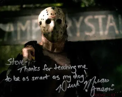 Signed photo from Derek Mears as Jason Voorhees