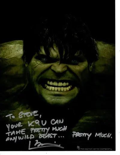 Signed Hulk artwork by Aaron Sims Company